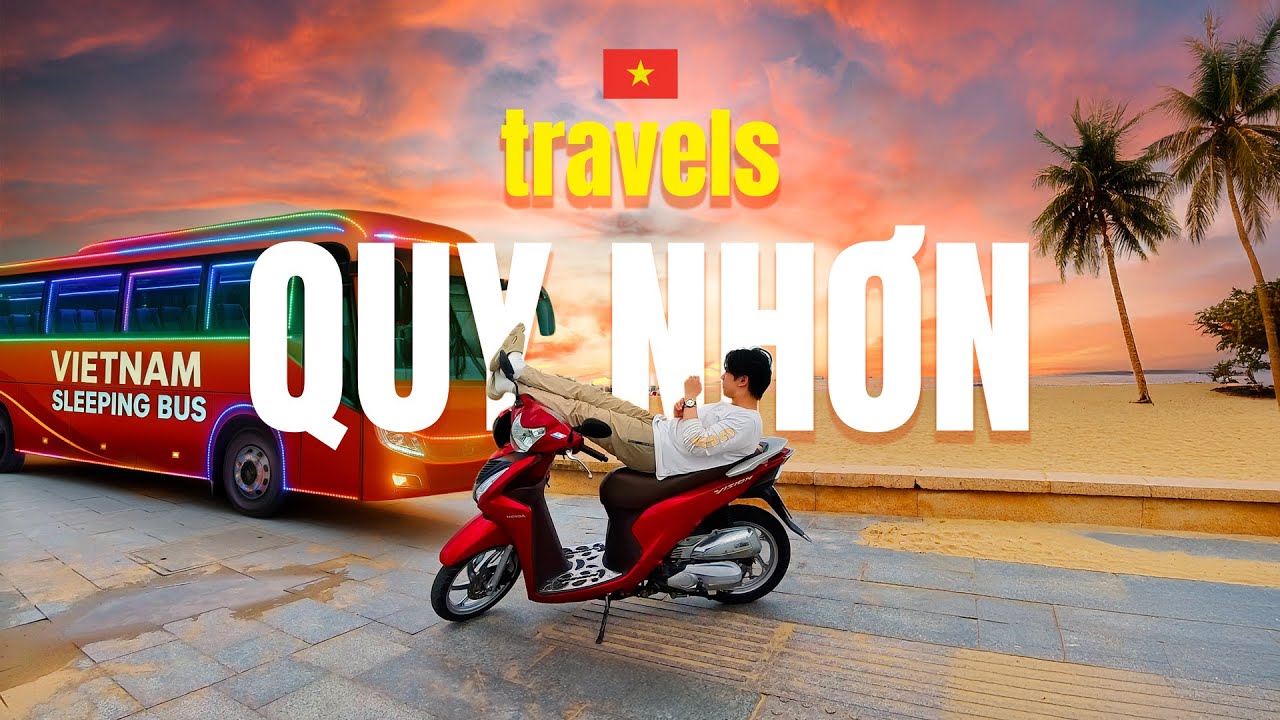 Saigon to Quy Nhơn 🇻🇳 | 10-Hour VIP Sleeper Bus + Food & Beach Vlog