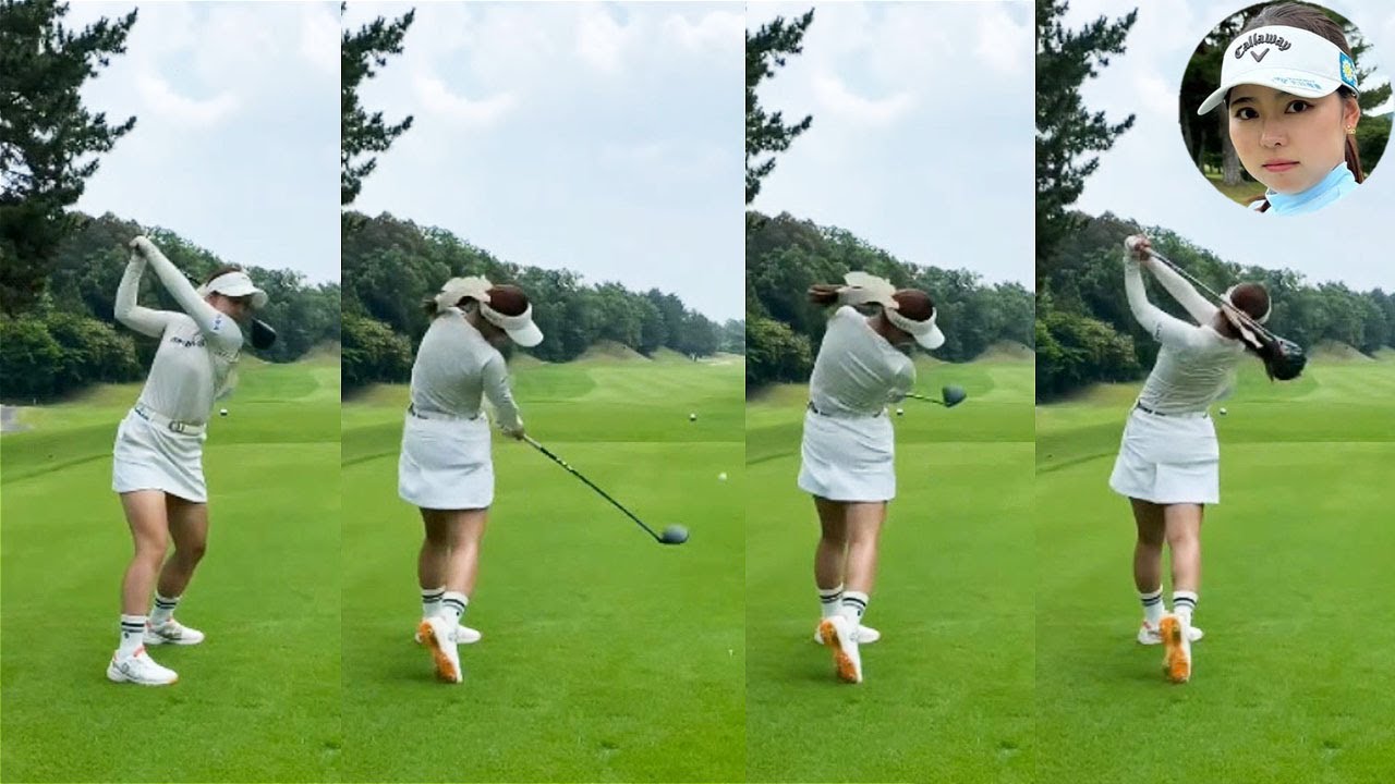 Megu Maeda 前多愛 プロゴルファー DRIVER SHOT SLOW MOTION !!!