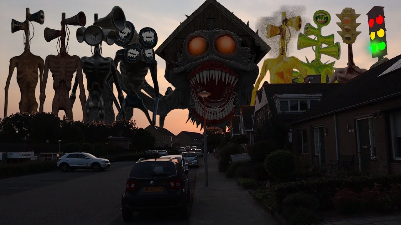 TEAM Siren Head VS TEAM Golden Head VS House Monster VS TEAM Dark Siren Head VS TEAM Traffic Head