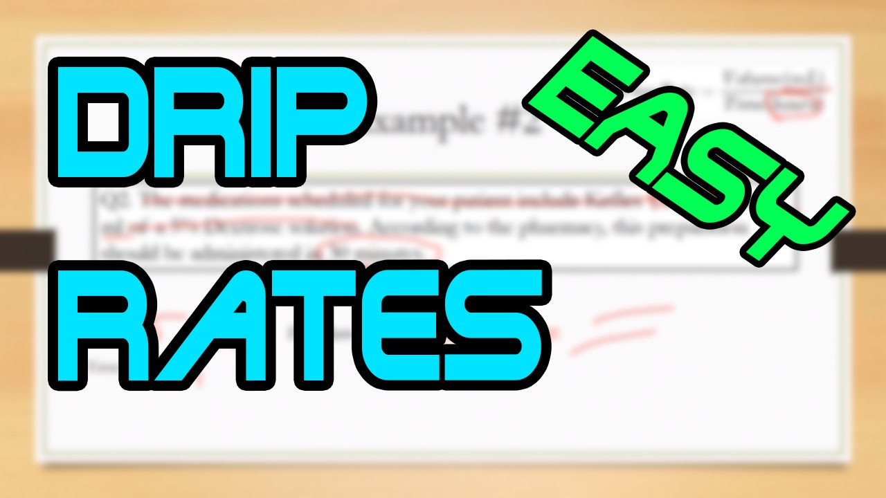 How to Calculate IV Drip Rates the EASY way!! (3 Step Method)