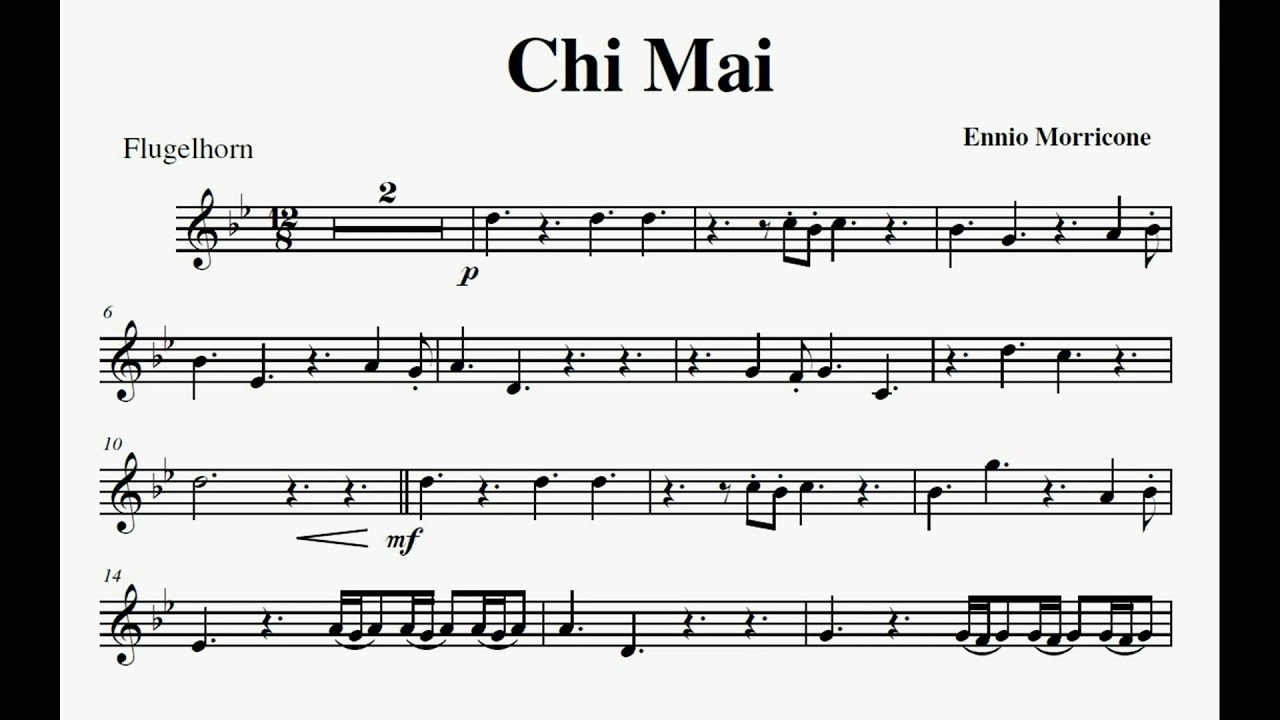 Chi Mai - Ennio Morricone - Playback Bb