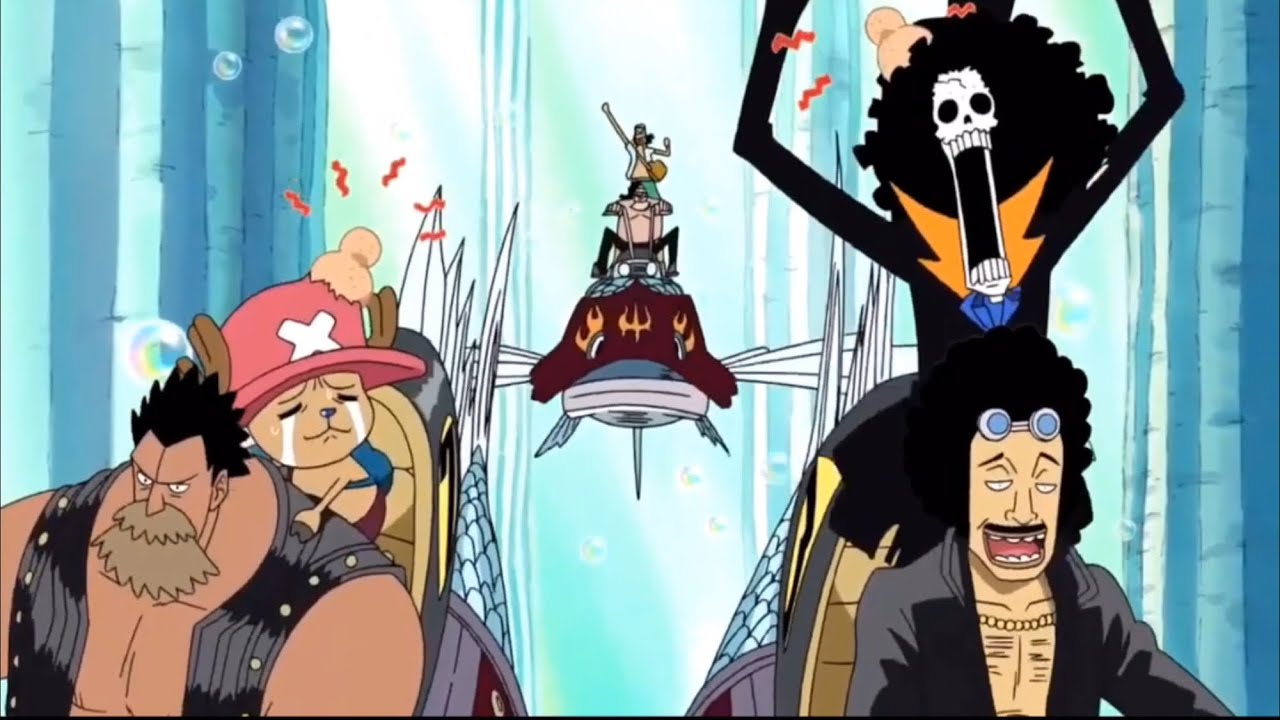 Usopp hit Chopper and Brooks Dub