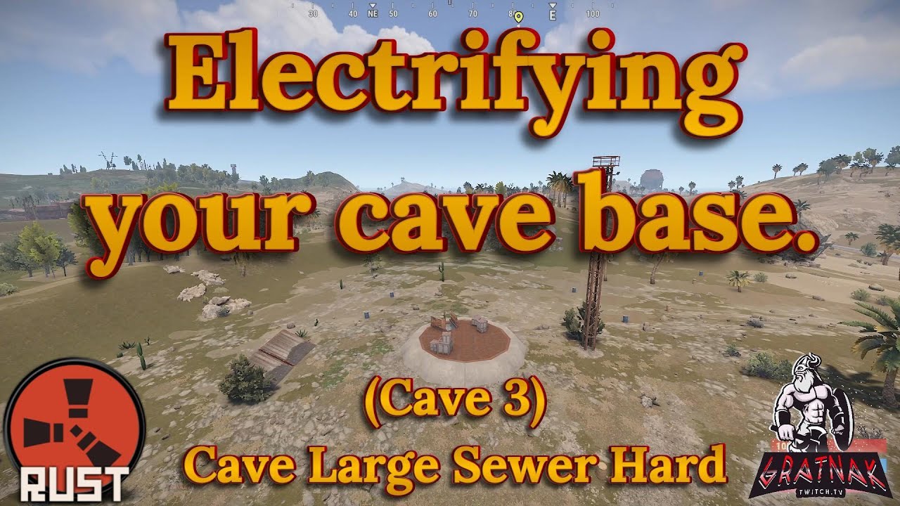Rust: Getting Electricity down to a Cave, from the surface. (Sewer Cave 3)