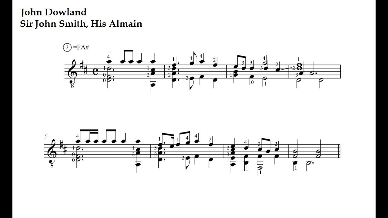 J. Dowland. Sir John Smith, His Almain