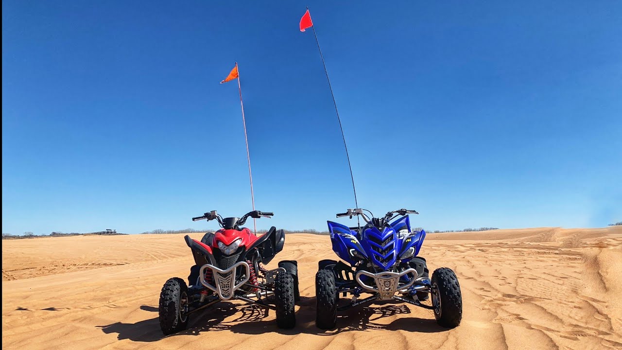 Ripping Smooth Dunes at Little Sahara on my Raptor 700!