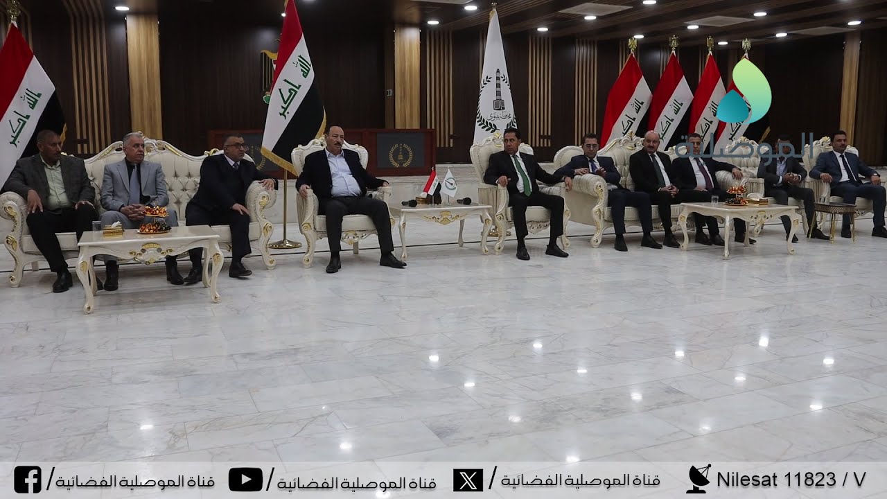 محافظ نينوى الجديد عبدالقادر الدخيل يصل ديوان المحافظة ويتسلم مهامه من المحافظ السابق نجم الجبوري