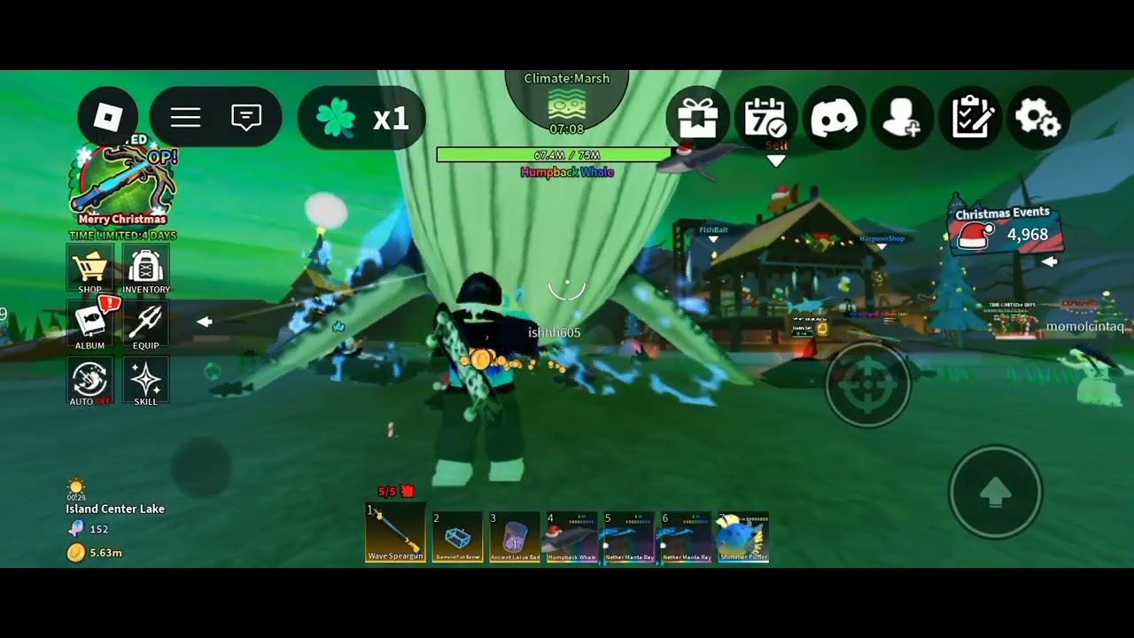I played spear fishing in roblox😯 [give away 3 secrets to lucky peapole who comments]