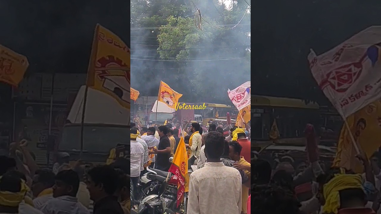 Citizens celebrations on Tdp/Bjp victory | 