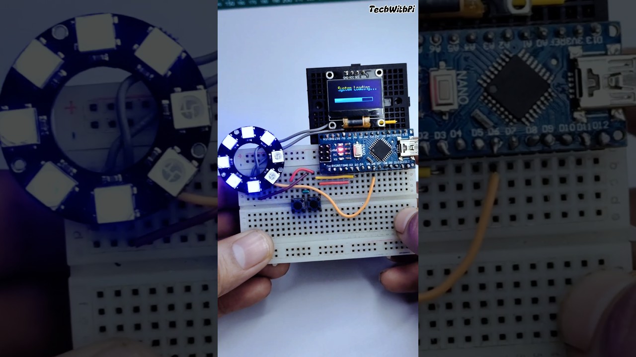 Control NeoPixel with OLED Menu 🔥 | Arduino LED Blink & Functions #arduino #diy #neopixel #nano