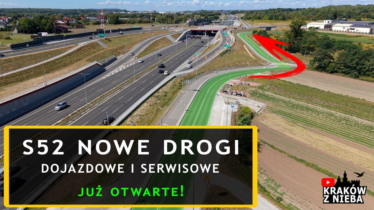 P&oacute;łnocna Obwodnica S52 - drogi dojazdowe i serwisowe już otwarte!
