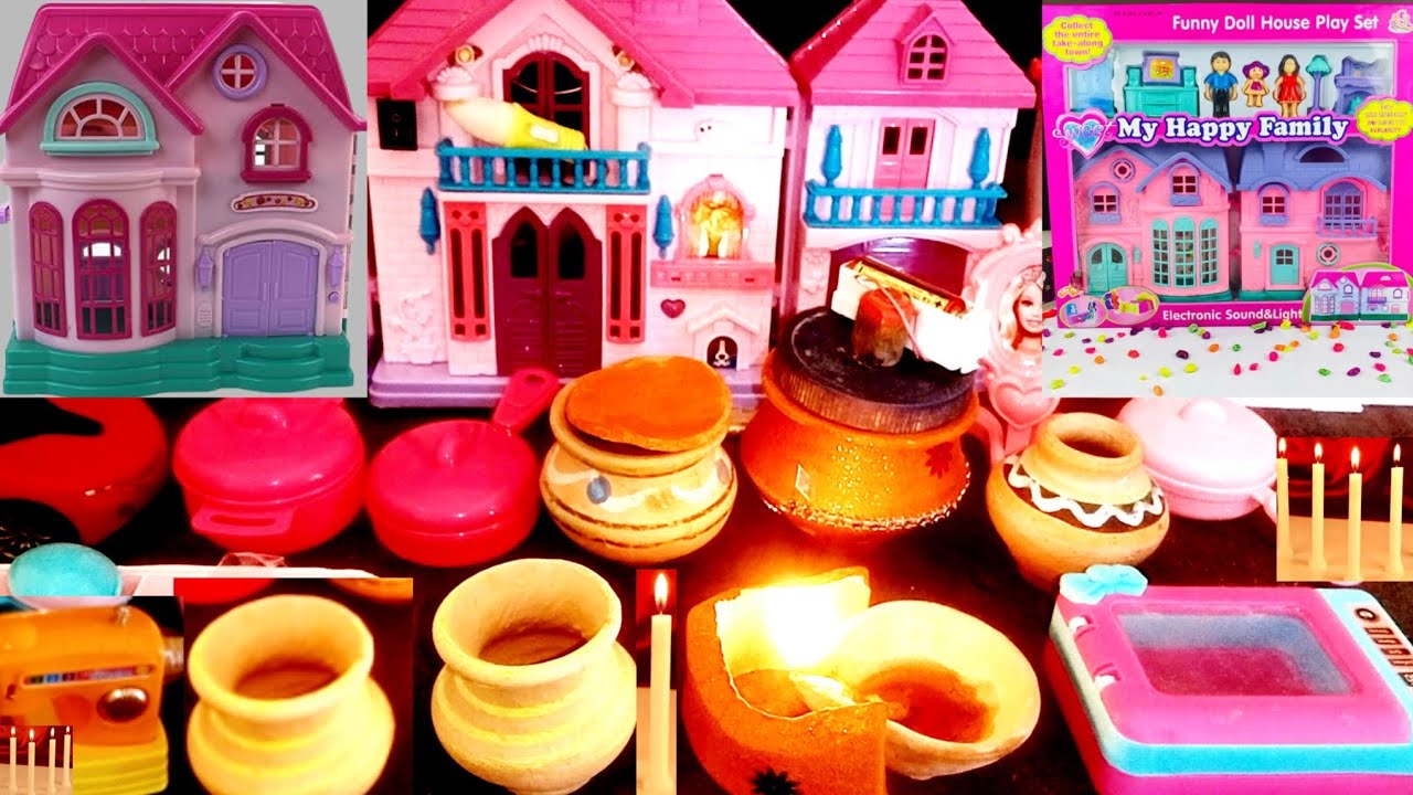 4 Minutes Satisfying with Unboxing Pink Princess House Toys Play Set Review Toys｜ASMR 