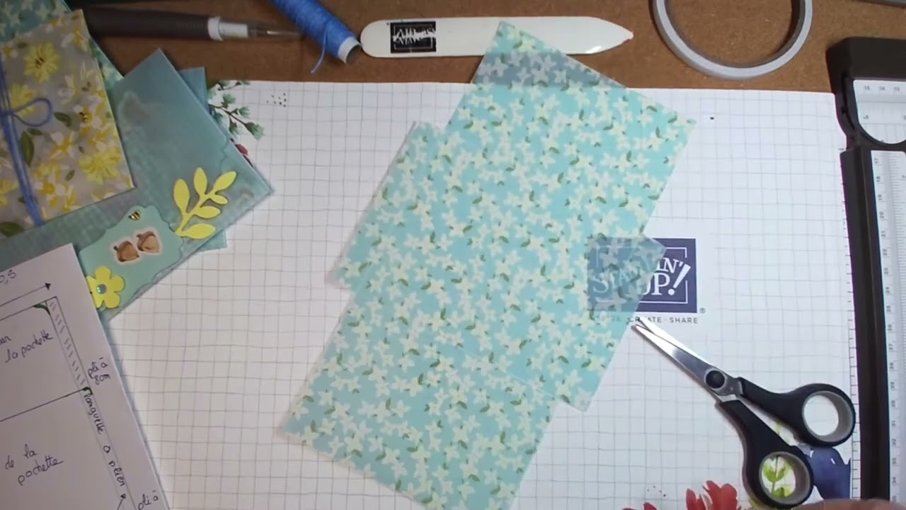 Fabrique 2 pochettes en 5 min avec 1 seul papier vélin 🌸 Idéal pour tes die-cuts & embellissements !