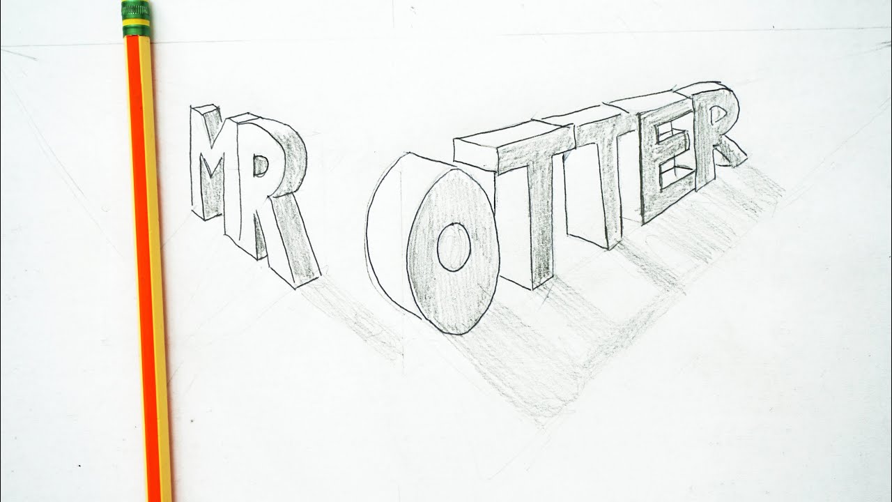 How to Draw Letters in 2 Point Perspective