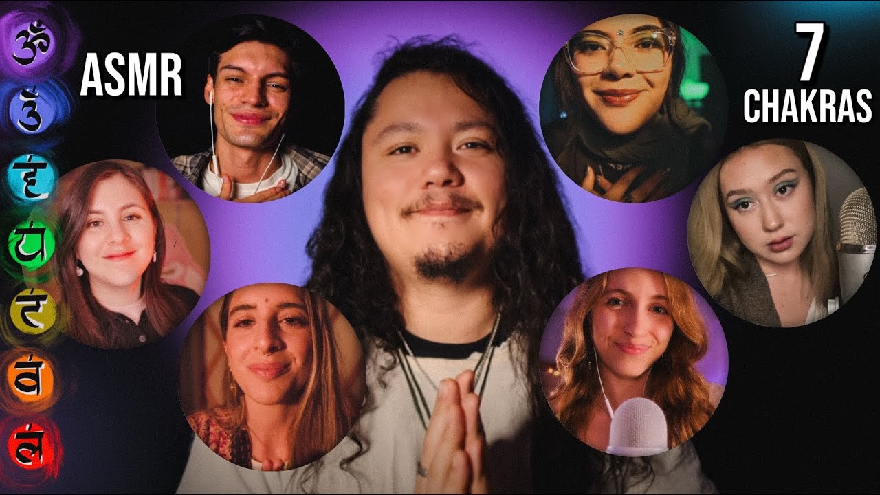 7 ASMRtists te guían a conectar con tus 7 Chakras | MEDITACIÓN, Cuencos Tibetanos, Tambor | ASMR