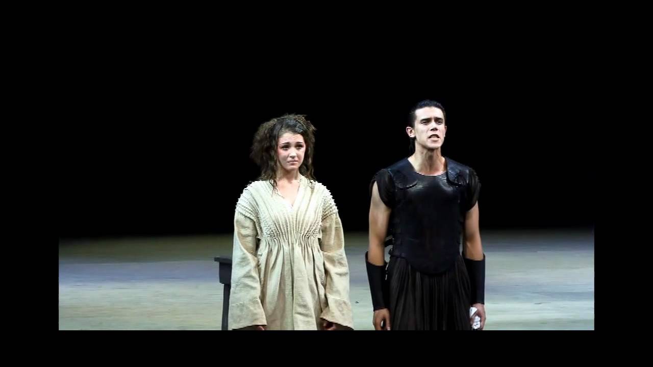 Troilus and cressida by Shakespear. Directed by Tuminas at Vakhtangov theatre in Moscow, Russia
