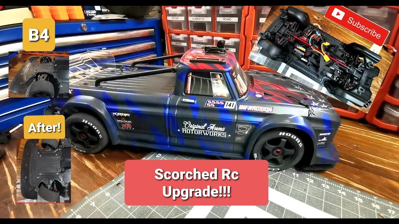 Arrma Infraction Upgrades - Как установить крылья и наполнители Scorched RC.