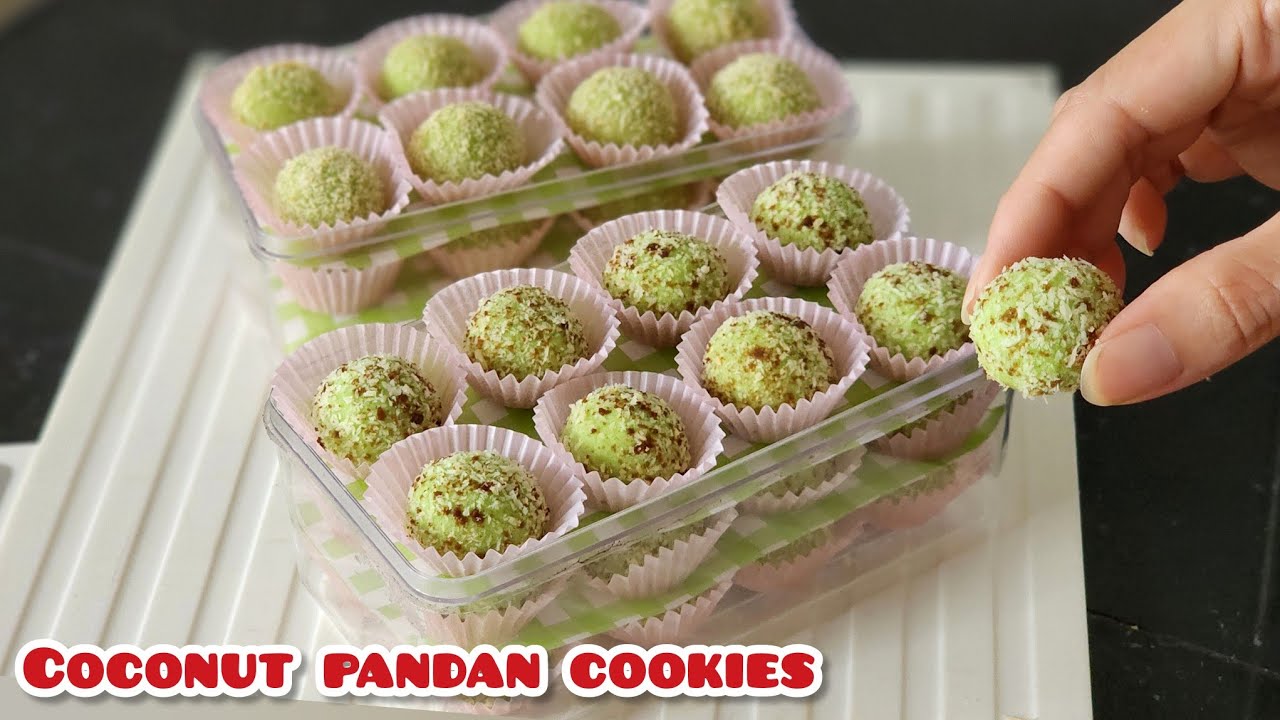 Save dulu buat isi toples natal / lebaran. Resep kue kering lebaran 2025, Coconut pandan cookies