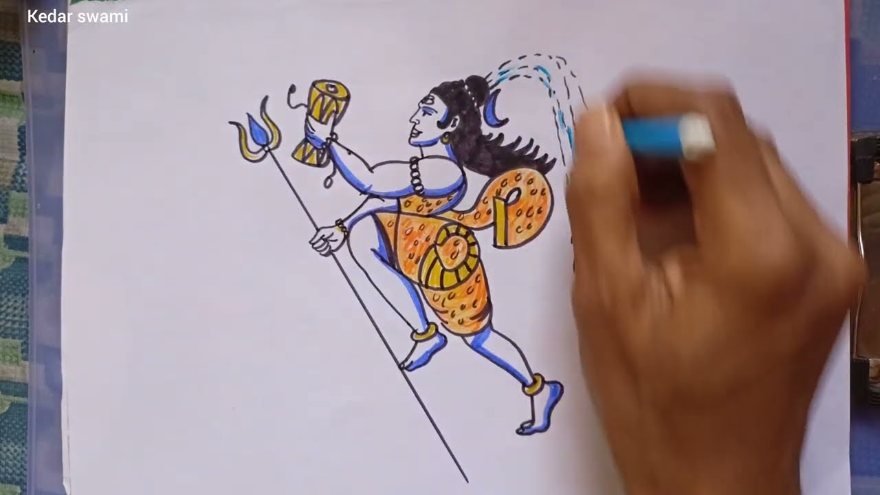 🕉️ से शिव जी का चित्र बनाये बहुतही आसान How To Draw beautiful Shiva Drawing Sketch Drawing Easy 