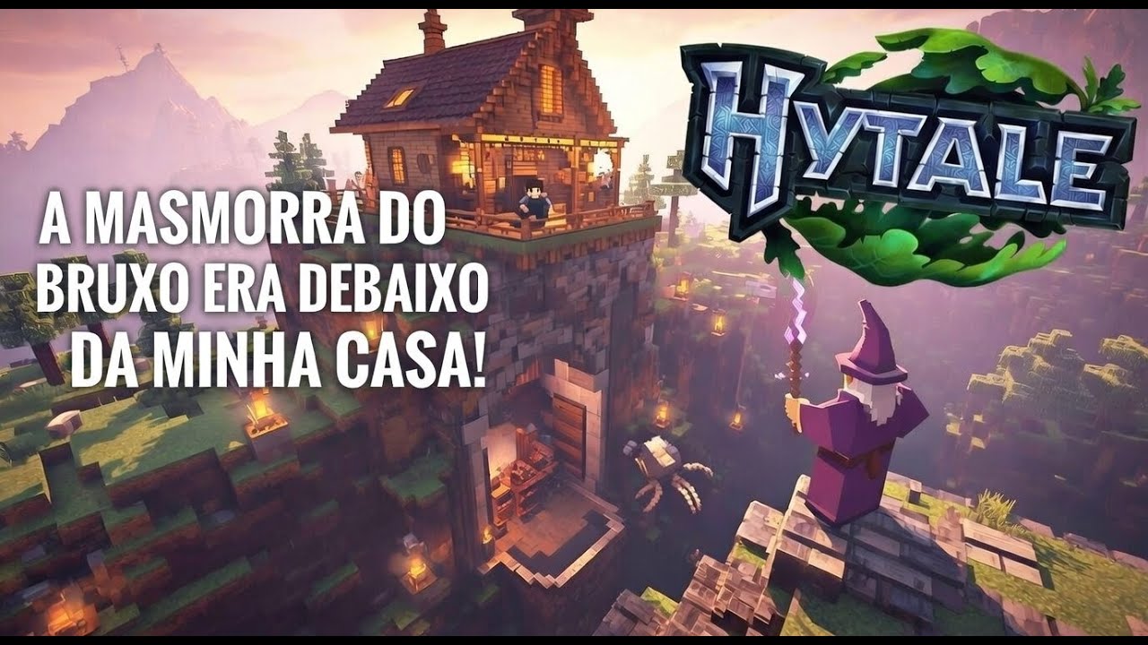 🧙‍♂️😱 HYTALE : O BRUXO DEBAIXO DA MINHA CASA! MORRI FEIO no BOSS! 💀 MASMORRA SECRETA  E DIAMANTES 💎