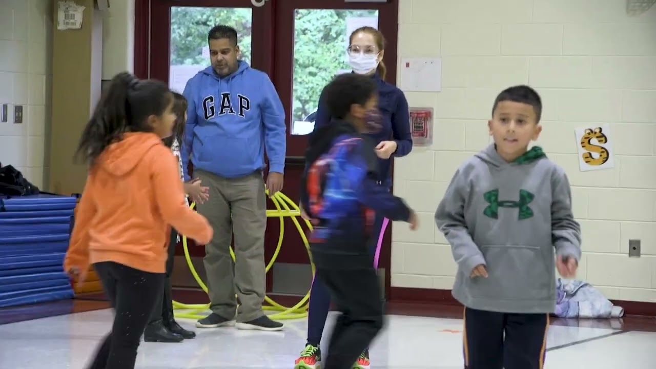 Parents experience PE class first-hand at Dale City ES