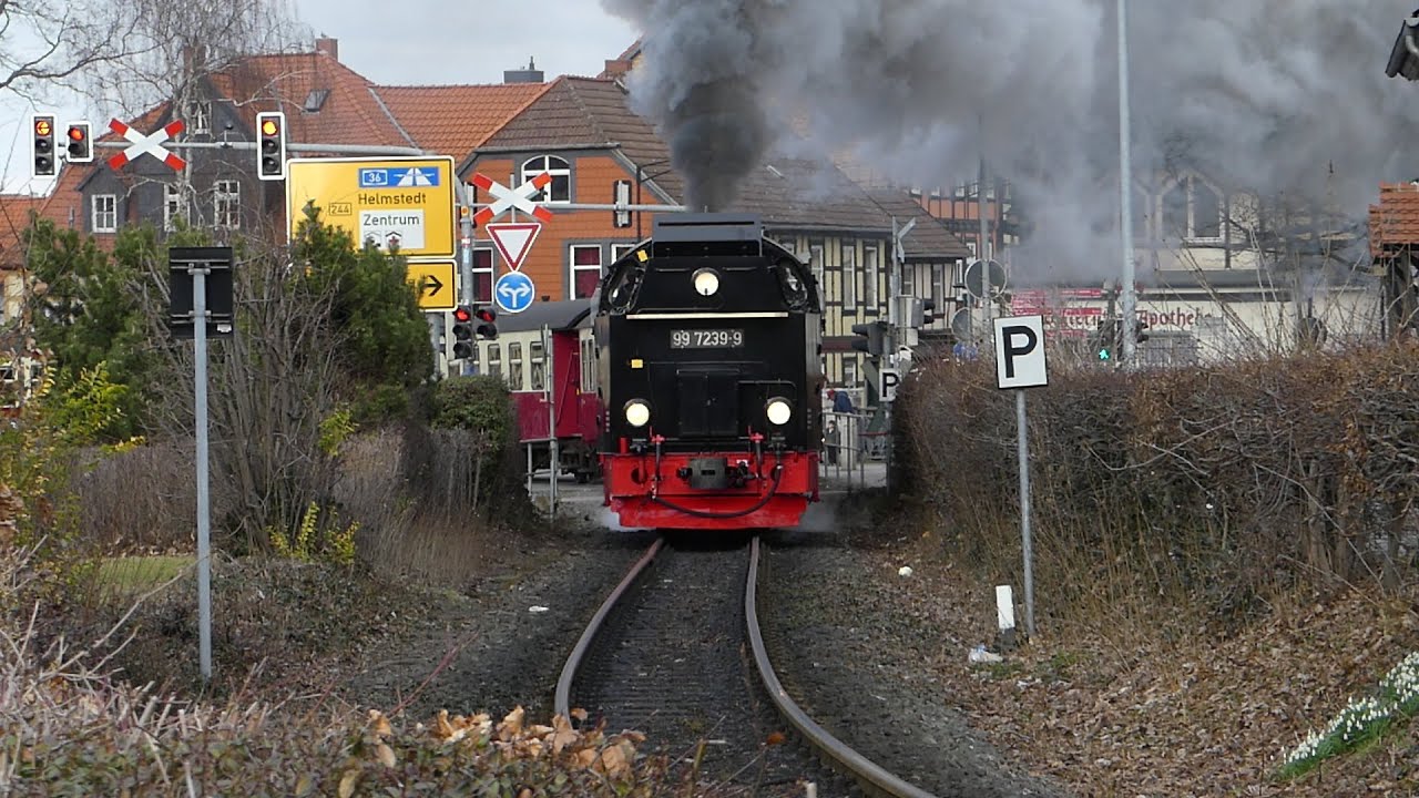 99 7239 auf Probefahrt durch Wernigerode. Tender voraus nach Benneckenstein. 12.03.2025