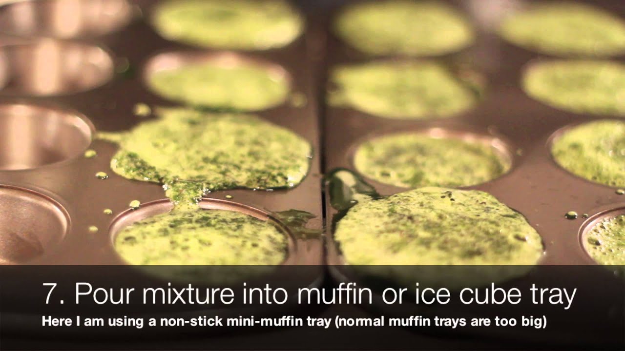 Frozen Green Smoothie Cubes - Add Kale & Spinach easily to any smoothie!