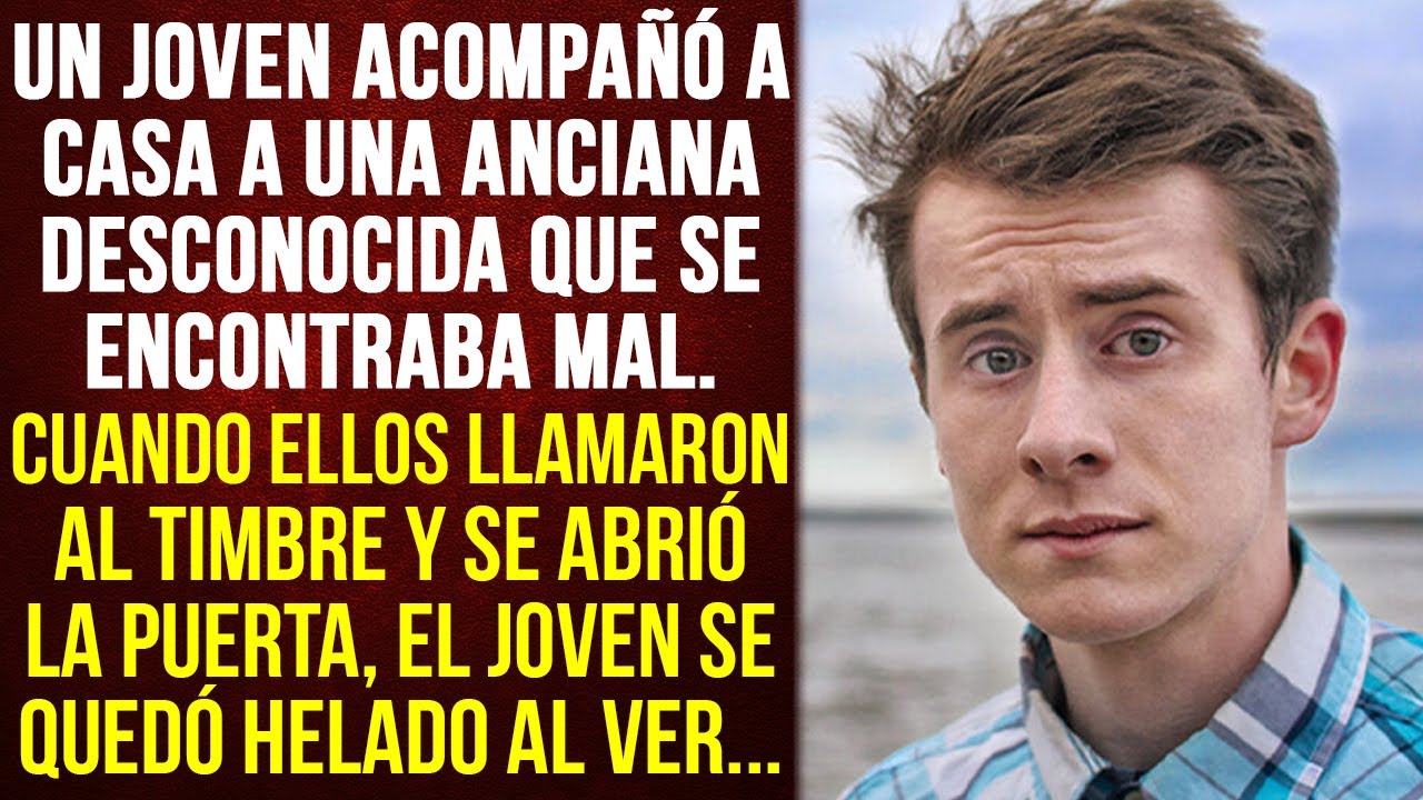 Tras abrir la puerta, el joven se quedó helado por el shock, porque delante de él estaba...