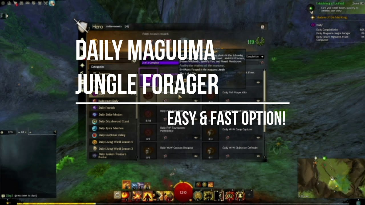 GW2 Daily Maguuma Jungle Forager Easy & Fast Solution