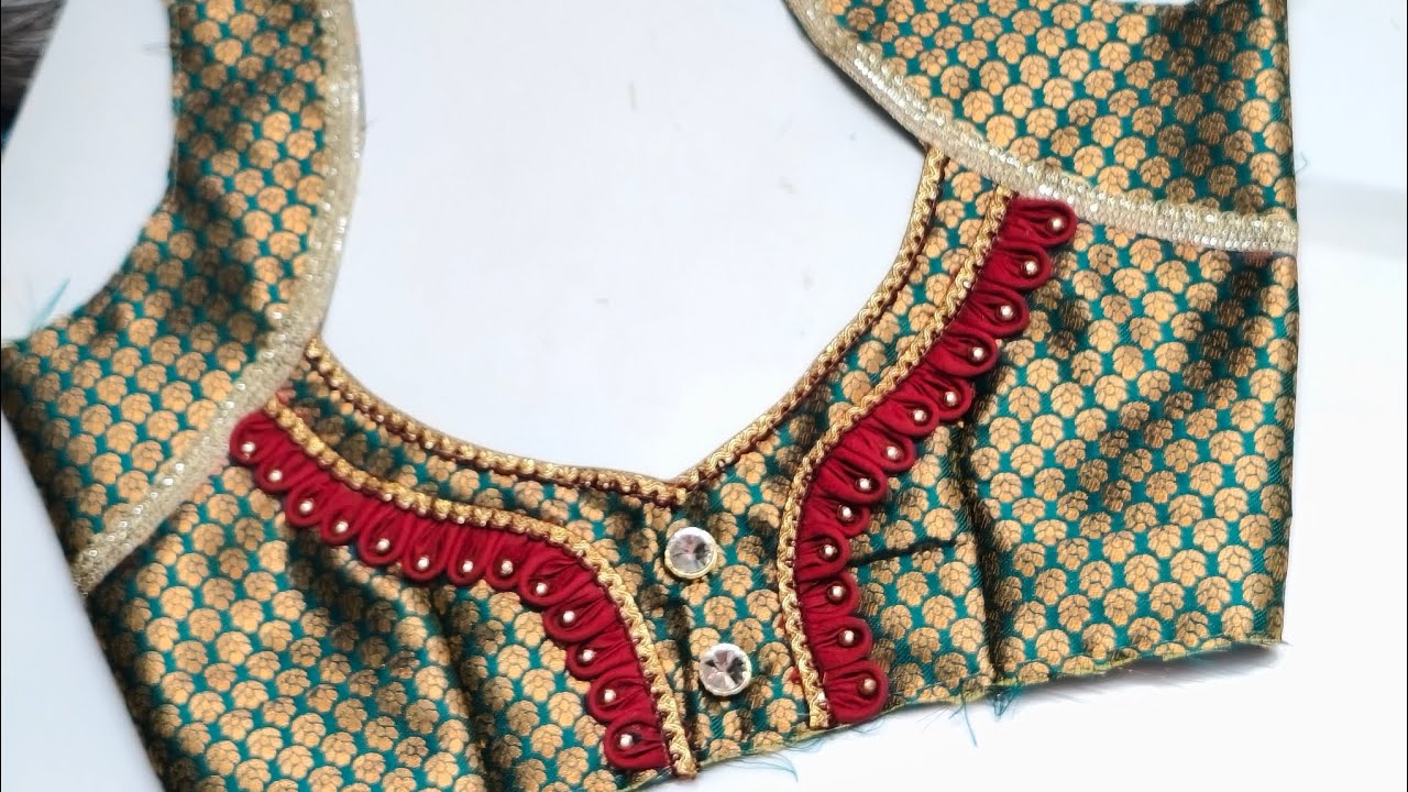 New blouse back neck design cutting and stitching 