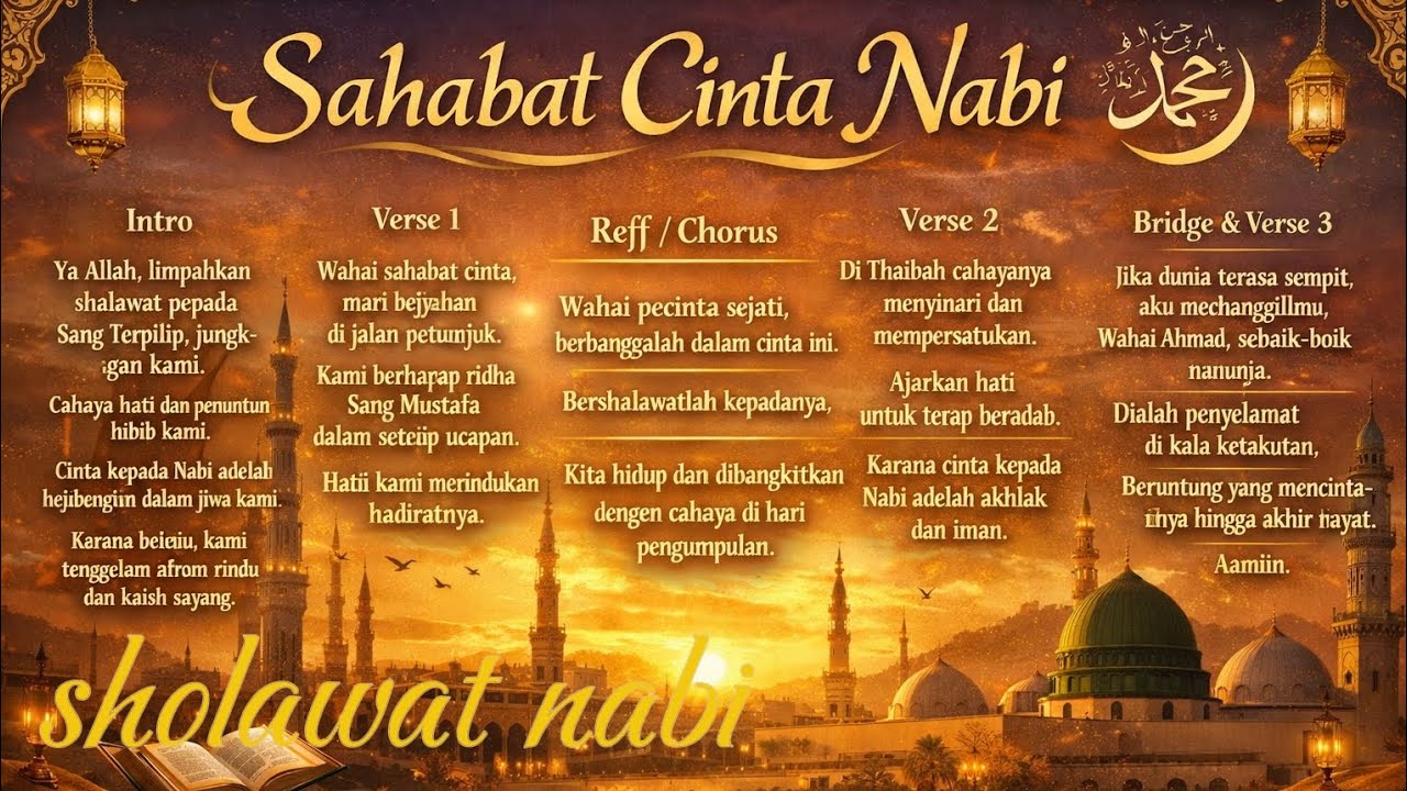 Sahabat Cinta Nabi – Sholawat Penuh Rindu & Cahaya🤲♥️