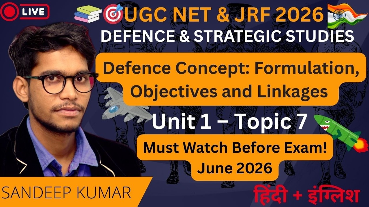 Defence Concept: Formulation, Objectives and Linkages | UGC NET JRF Defence Studies Unit 1 Topic 7
