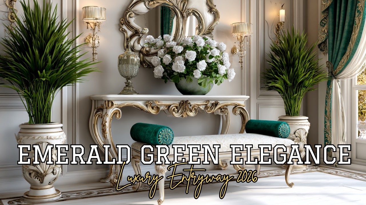 Martha Stewart Entryway 2026 Emerald Green & Cream Luxury Sophistication