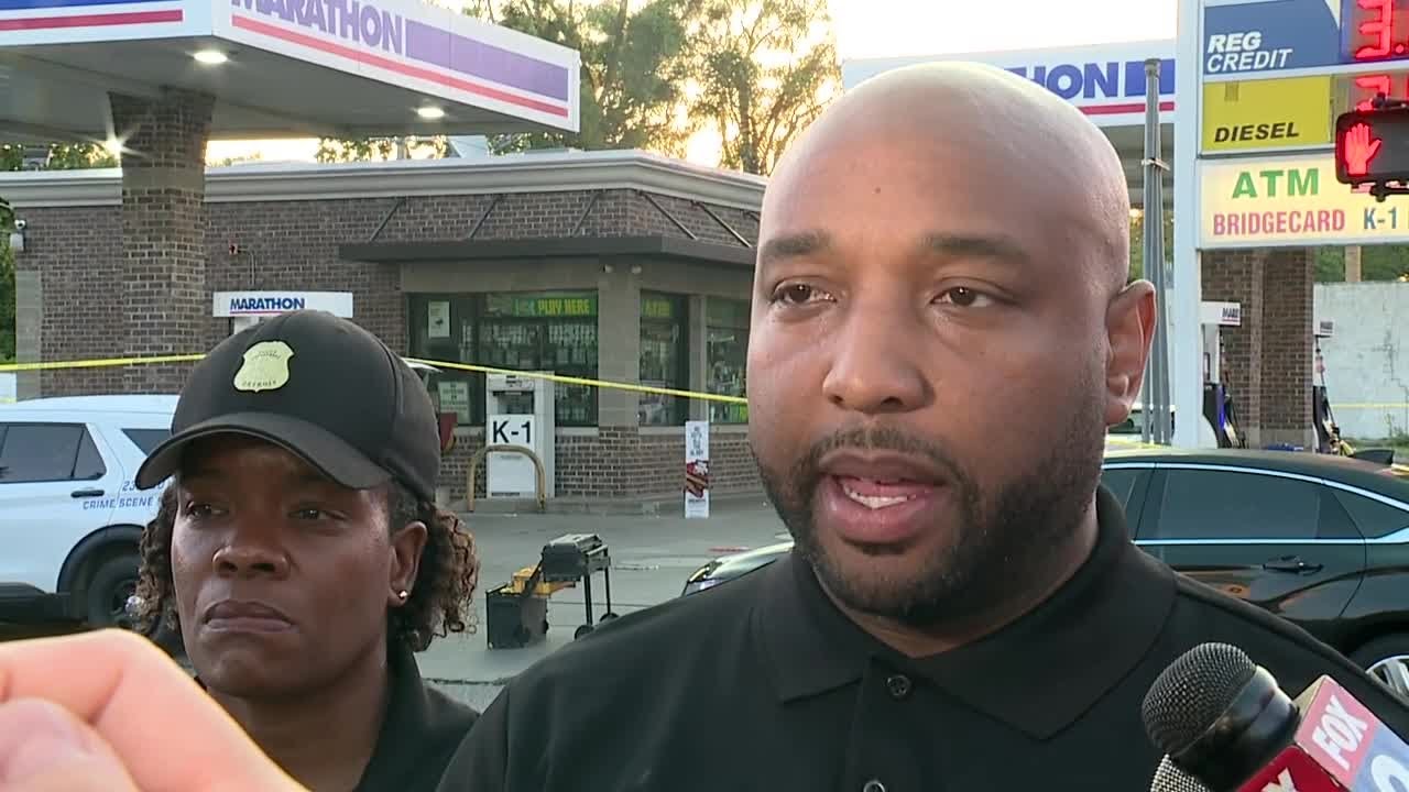 Police provide update on quadruple fatal shooting at gas station on Detroit's west side