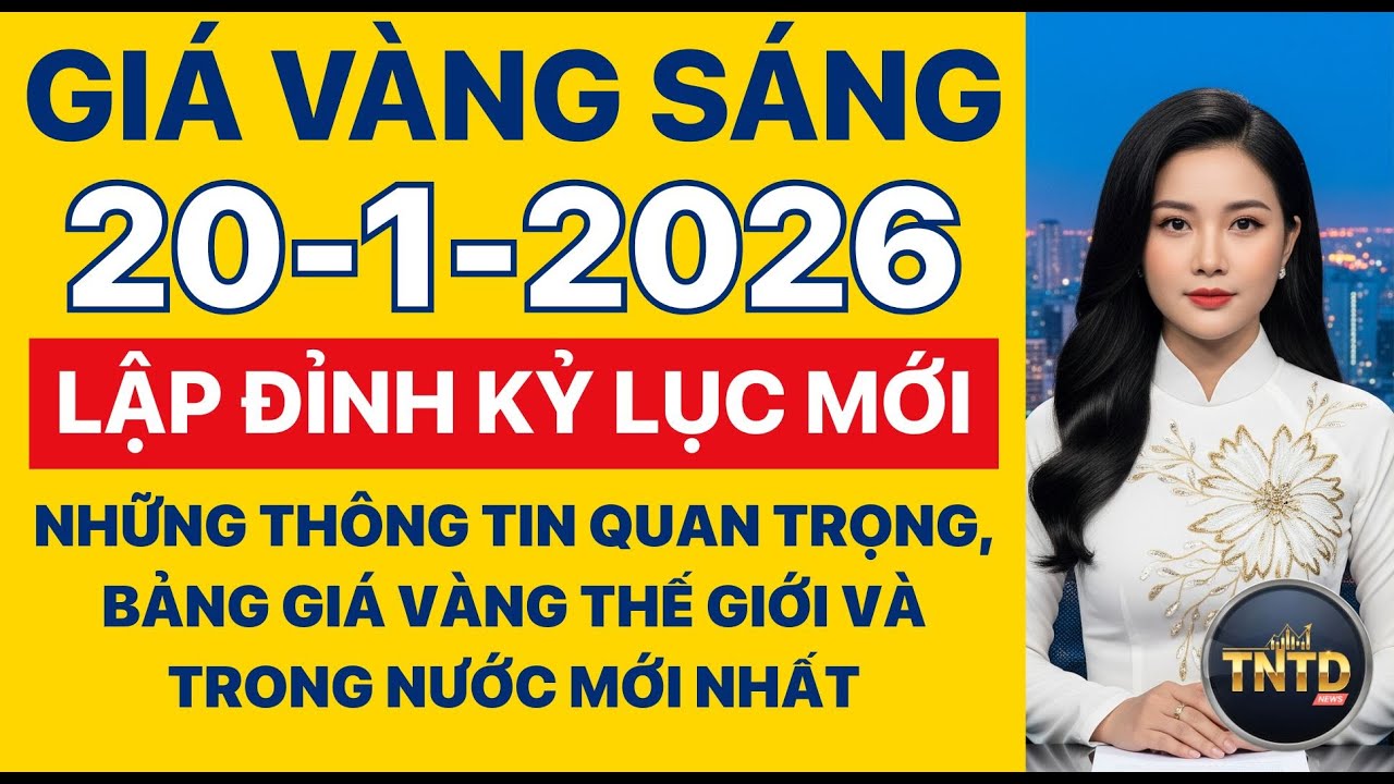 Giá vàng hôm nay | Sáng Ngày 20/1/2026 | GIá vàng thế giới, trong nước, giá bạc, ngoại tệ, Bitcoin.