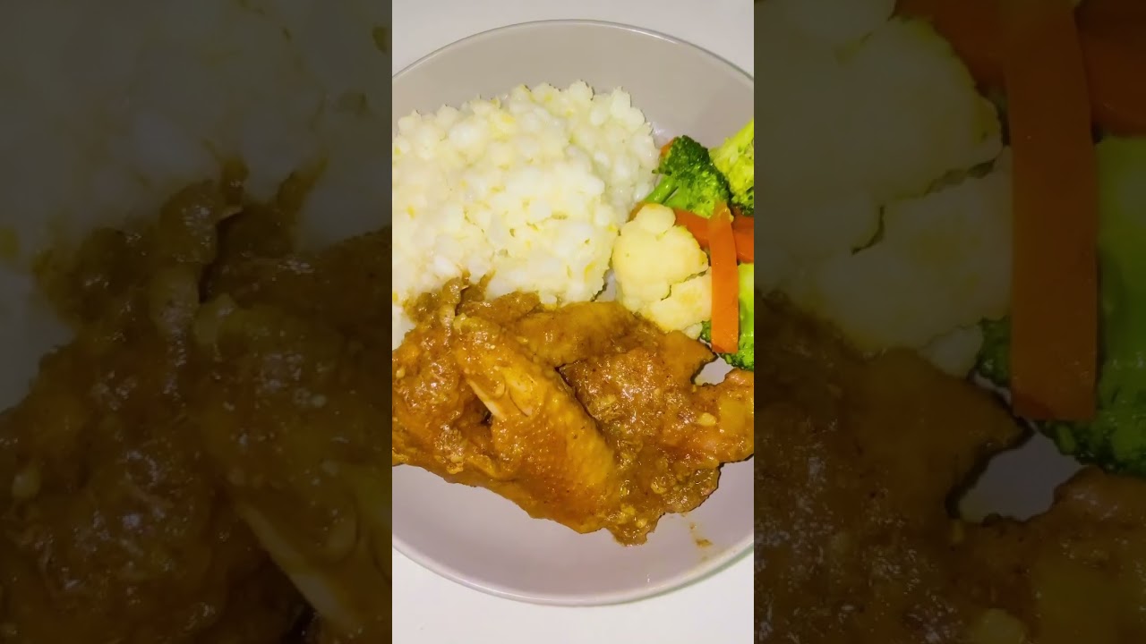 Umleqwa(hardbody) infused with rooibos, with samp and steamed veggies #heritagefood #traditionalfood