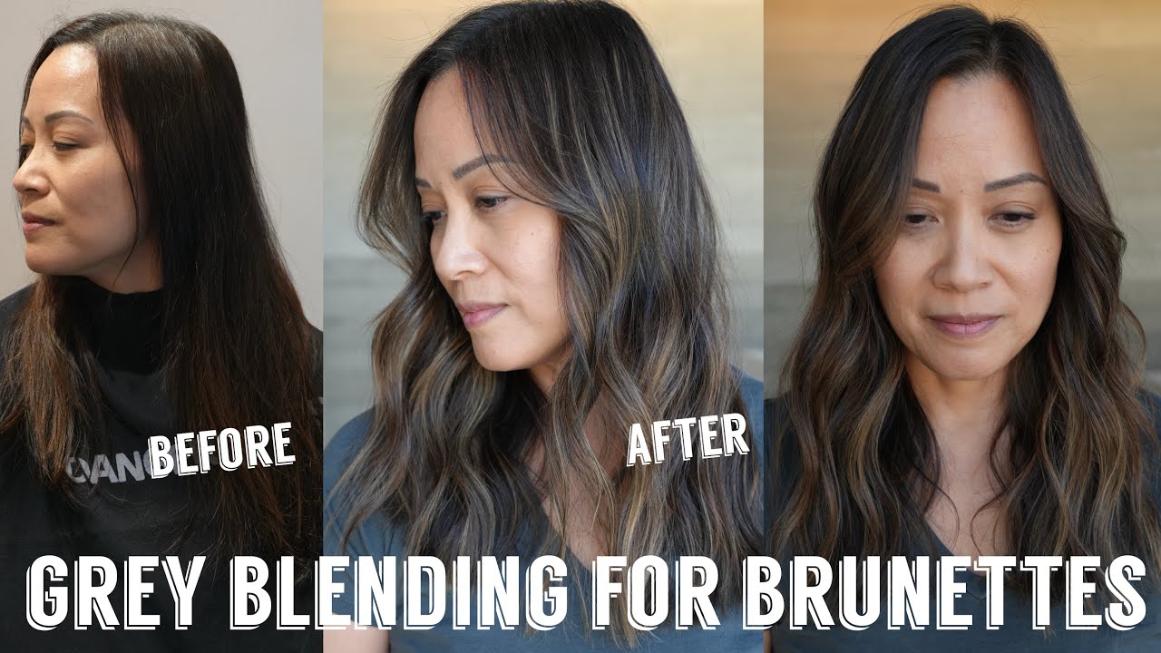 Grey Blending on Brunette Hair | How to Go Lighter Without Going Too Blonde