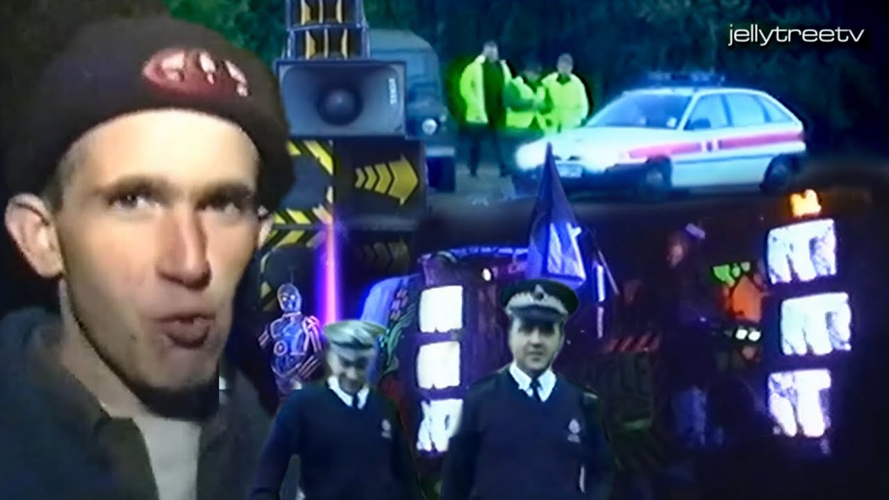 UK Free rave on military land 1996 Acid Techno