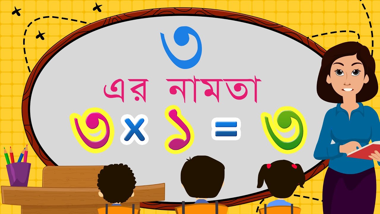 Bangla Namta 3 | Table of 3 in Bengali | Multiplication Tables in Bengali  @Chhota Art - MathsTables