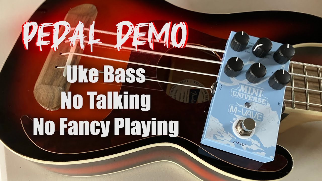 DEMO M-Vave Mini Universe reverb pedal on uke bass