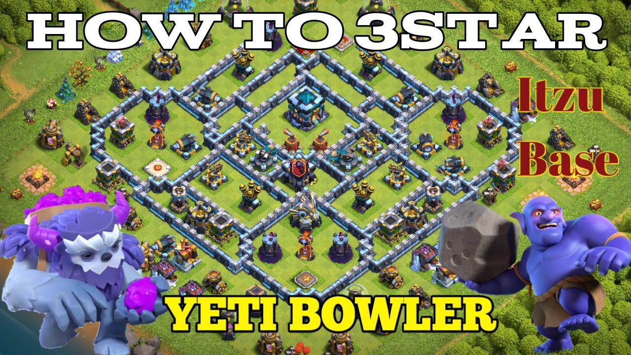 Yeti + Bowler Th13 attack strategy! Town Hall13 Yeti Bowler smash legend league attacks 2020 April.