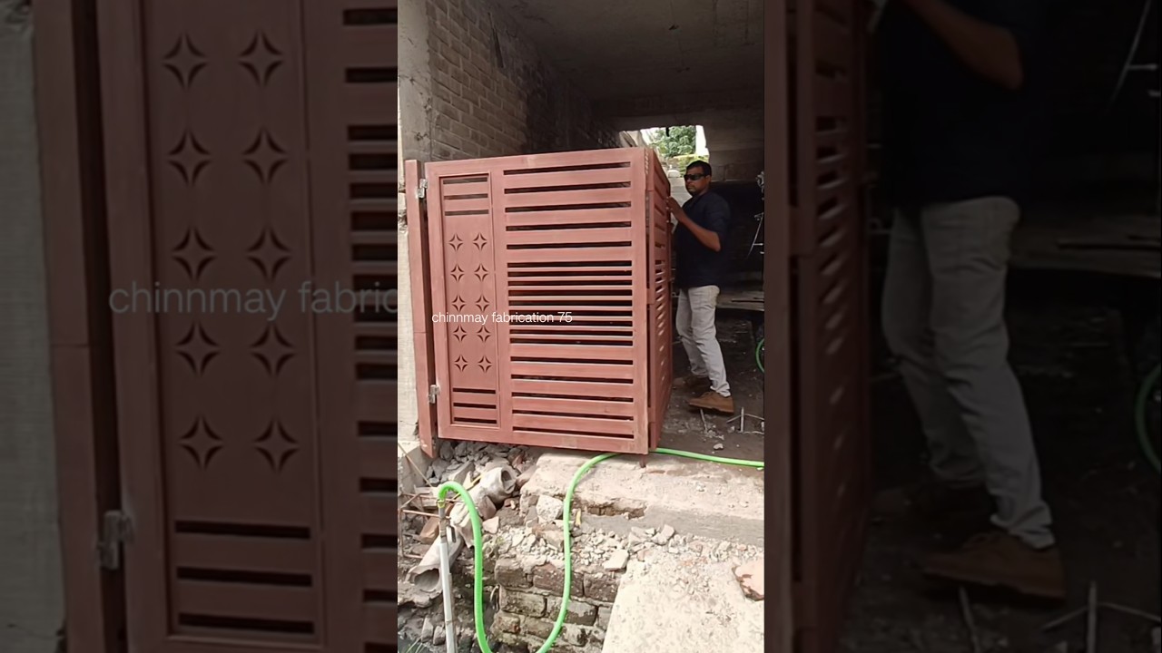 5.5&times;8 double folding gate idea 💡#foldinggate #gatedesign #lazercutting
