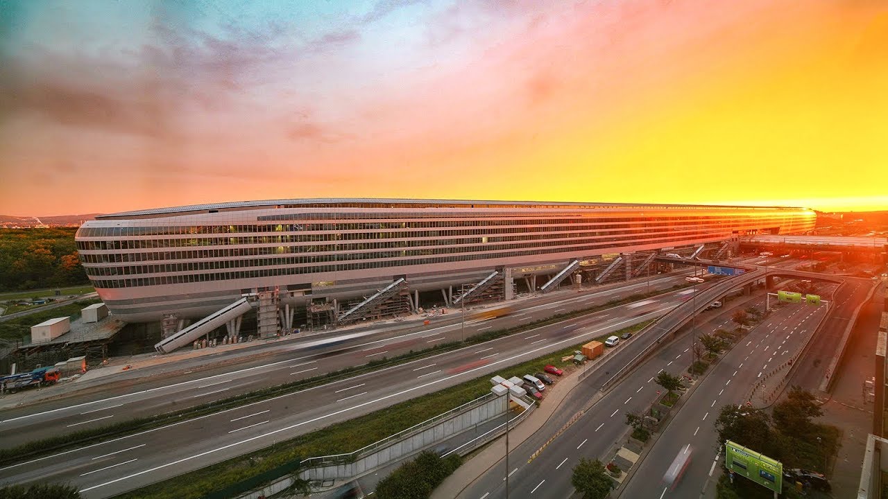 Frankfurt Airport time lapse | The Squaire -  largest office building in Germany