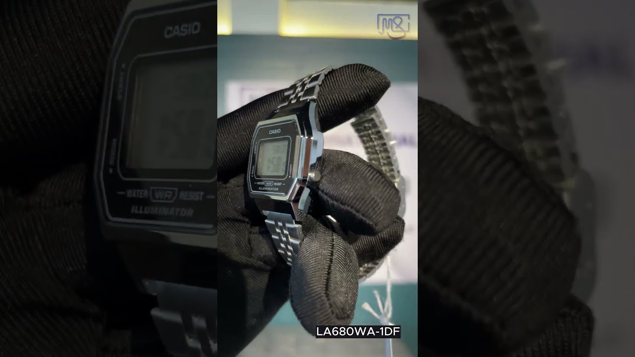Casio Digital Dial Ladies Chain Watch LA680WA-1DF 