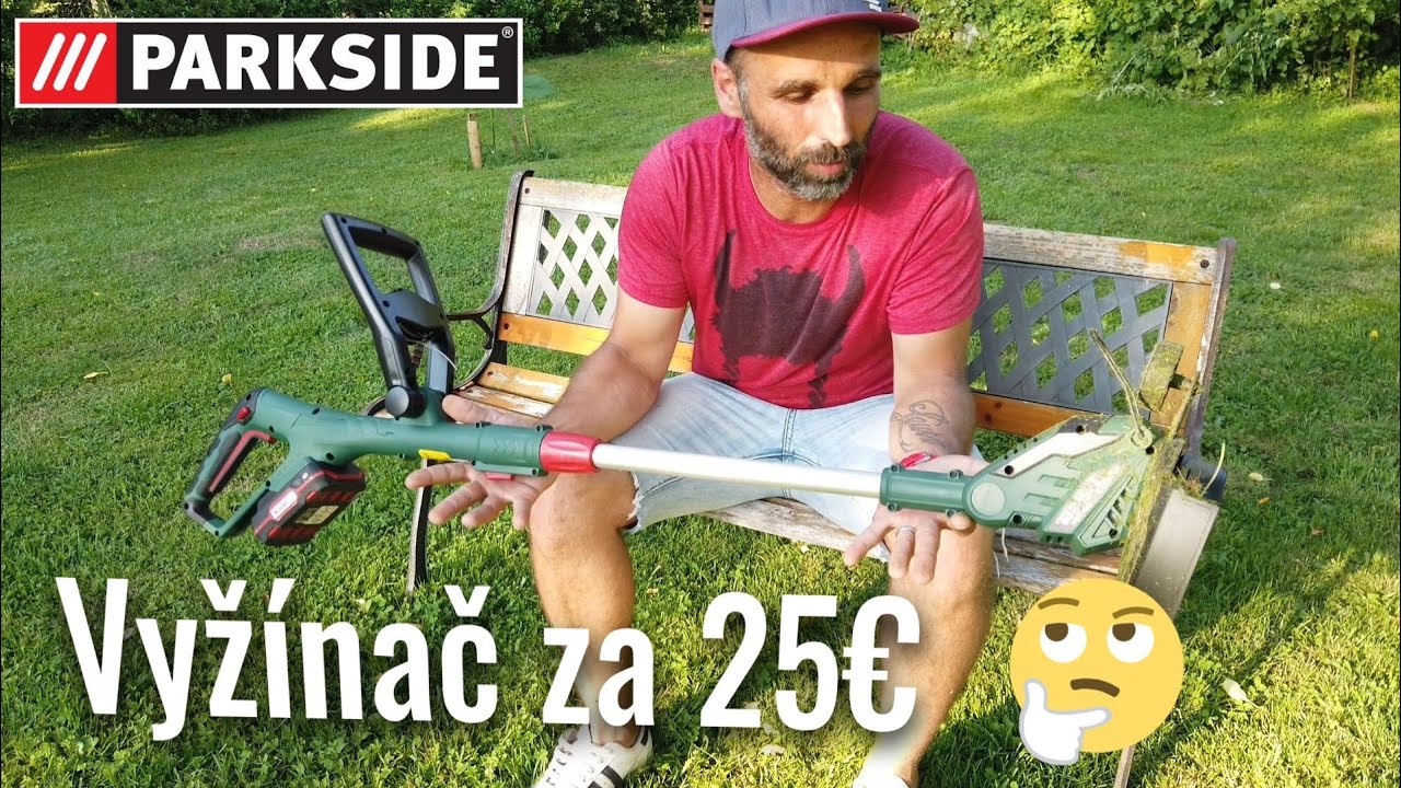 Aku vyžínač PARKSIDE PRTA 20 Li-B2. Unbalenie a prvé kosenie:-)