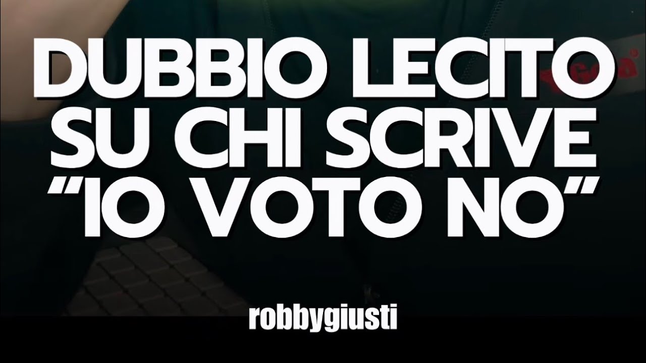 Robby Giusti -DUBBIO LECITO su chi scrive 