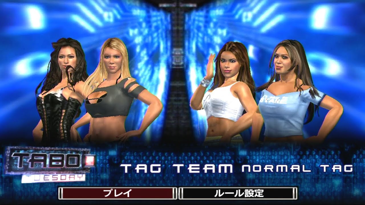 WWE SvR2007 | Jillian Hall & Candice Michelle vs. Melina & Mickie James