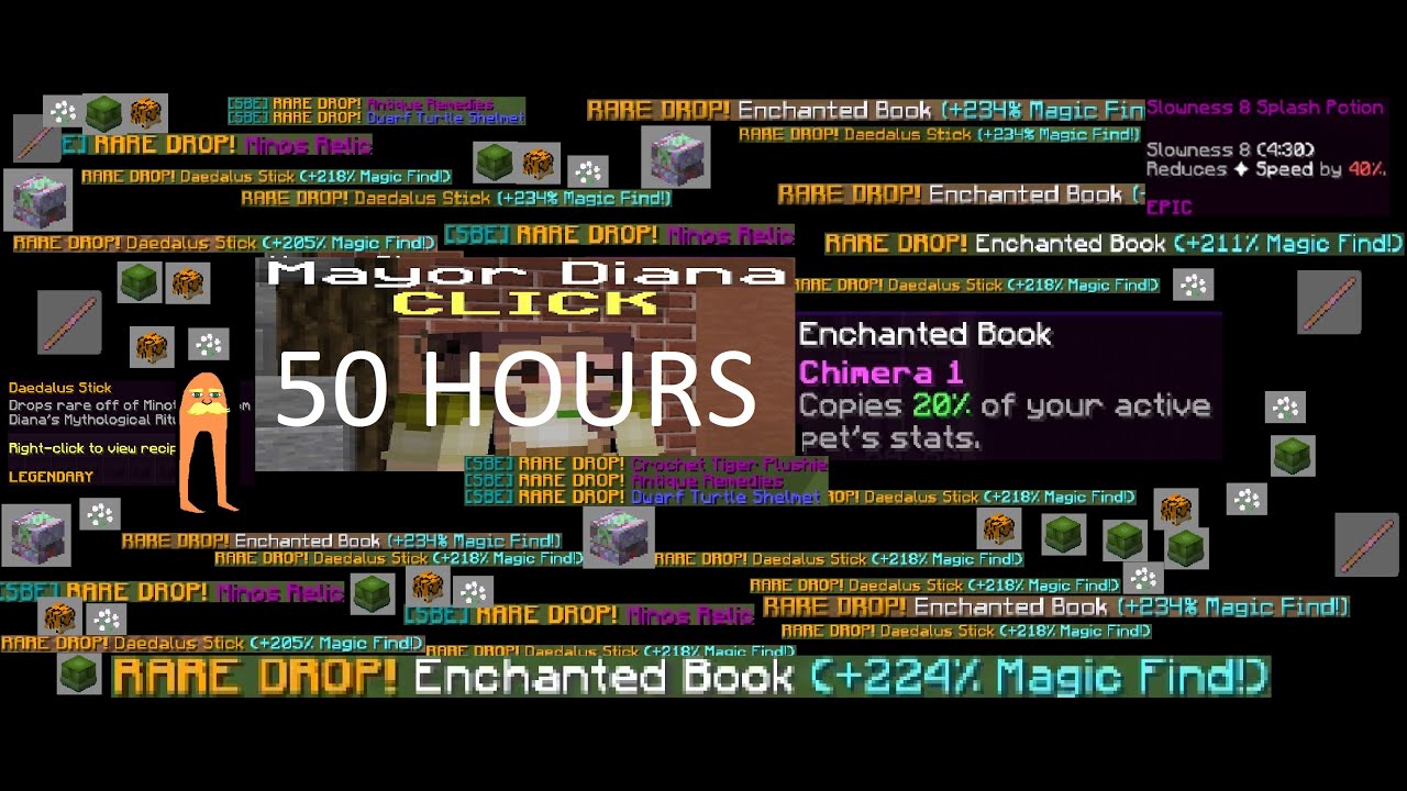 50 ЧАСОВ ДИАНЫ (Hypixel Skyblock Moments #38)