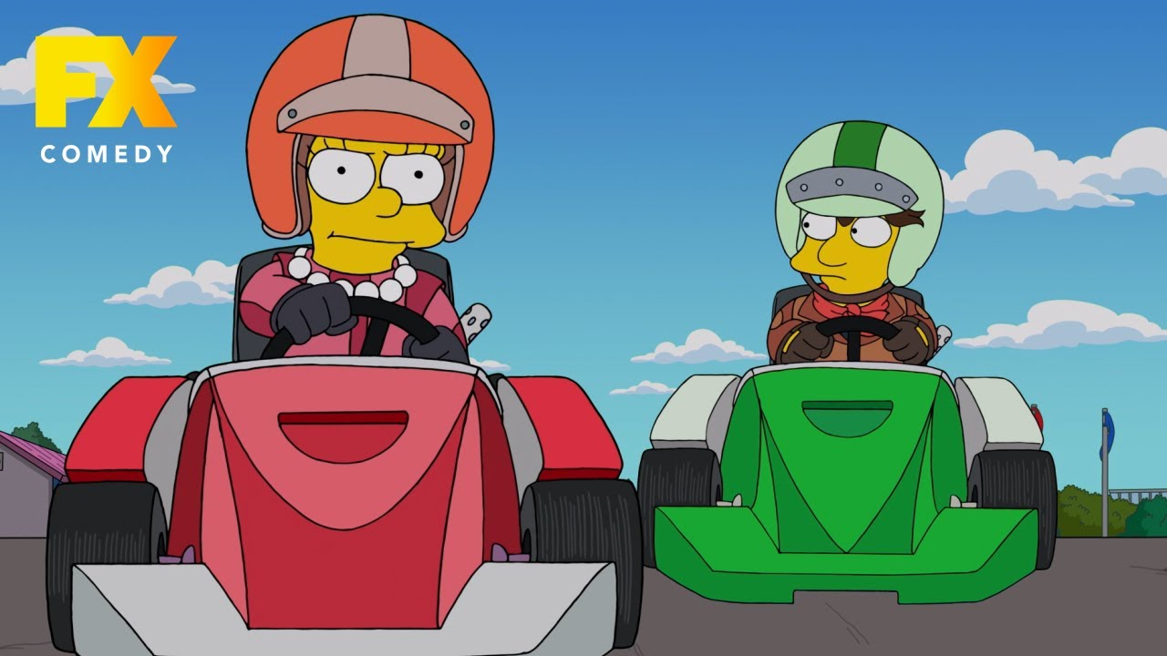 Lisa wyleczyła traumę na torze wyścigowym ⚡️🚖⚡️| Simpsonowie