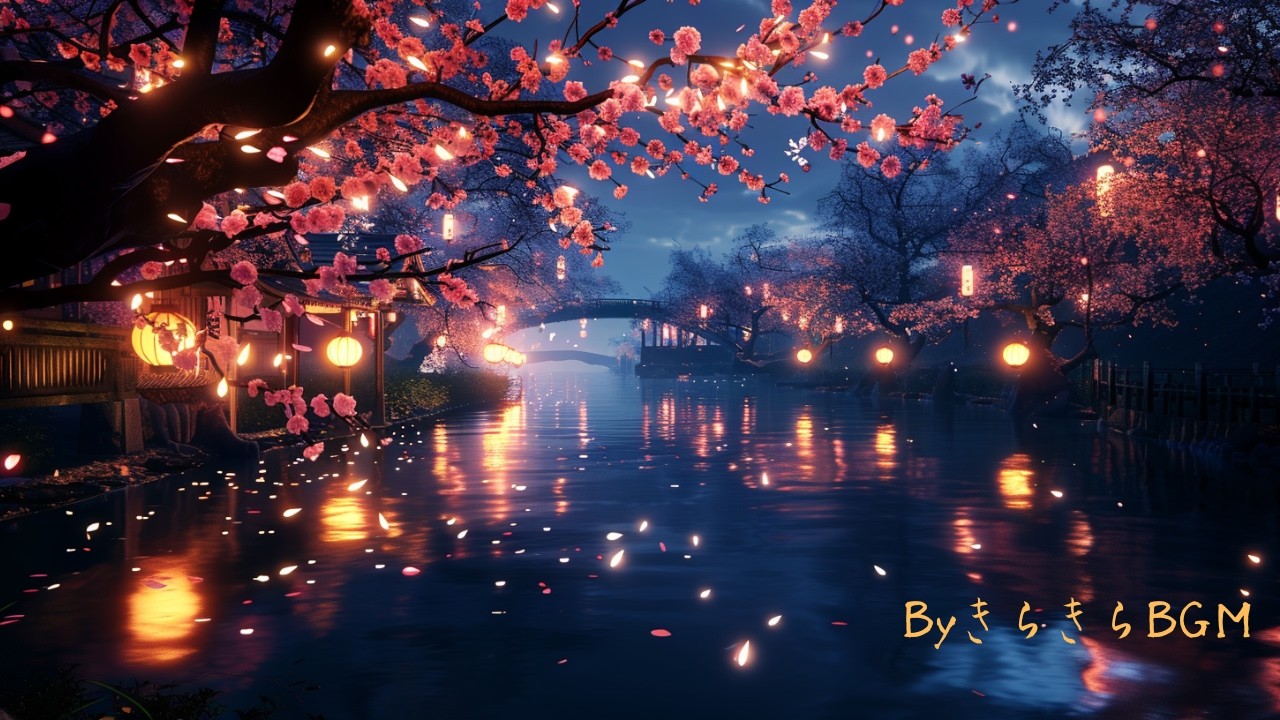 春の花を愛でる夜／春の息吹を感じつつ、心を整える／Deep Sleep Piano – Moonlit Plum Blossoms by the Riverside
