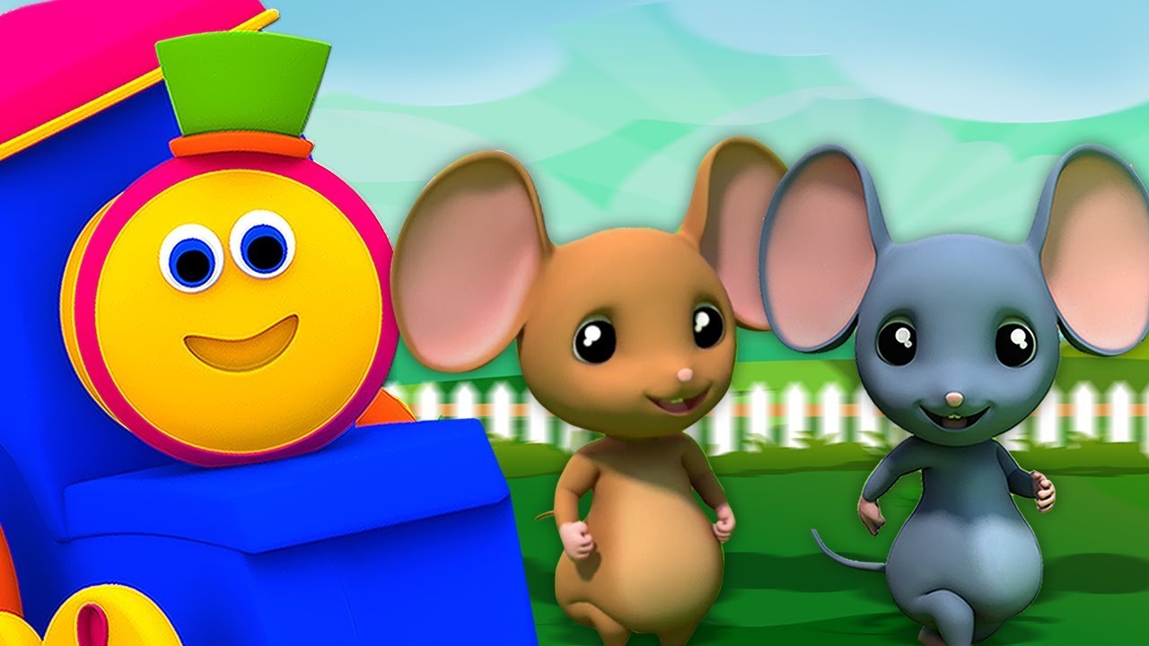 Bob O Trem | Três Ratos Cegos | Canções Para Crianças | Rima De Berçário | Bob Three Blind Mice
